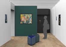 Graphic impression of a ground-floor room in the new museum