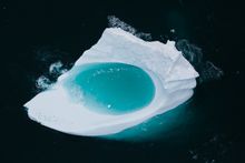 Antarctic iceberg from above 