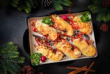 Cafe East Baked Boston Lobster with Cheese and Mushroom Sauce 