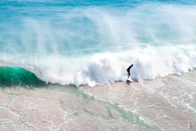 Surfing the Secret Harbour beach break in Rockingham