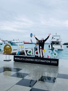 The 100,000th tourist, Ms. Jasmin Burki, arrived in the Maldives from Switzerland via Emirates.