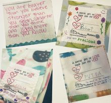 Caption: My Very Own Blanket Tags with Personalized Messages