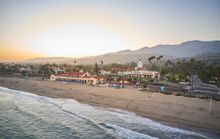 Exterior of Mar Monte Hotel, across from East Beach in Santa Barbara, Calif., part of the Unbound by Hyatt brand