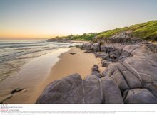 Merimbula Beach at sunset, Merimbula