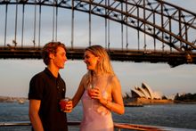 Valentine's sunset on Sydney Harbour