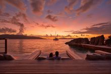 Sunset from Koko Bar, Six Senses Zil Pasyon