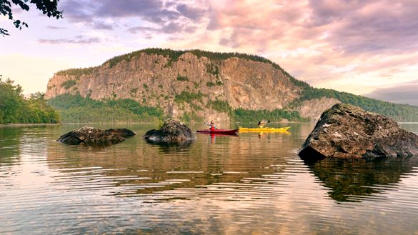 Paddling on Moosehead Lake, Maine