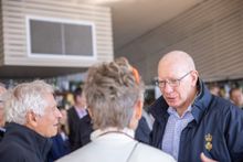 Governor-General David Hurley and speaking with Snowy Mountains business community