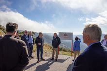 Governor-General David Hurley and Thredbo General Manager Stuart Diver at Thredbo Top Station