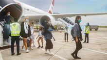 Tourists arriving in the Maldives. Photo by Velana International Airport