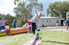 There's plenty of family-friendly activities including slacklining at the Easter Adventure Carnival