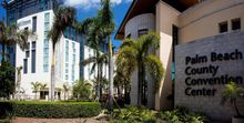 Caption: Palm Beach County Convention Center and Hilton West Palm Beach Hotel