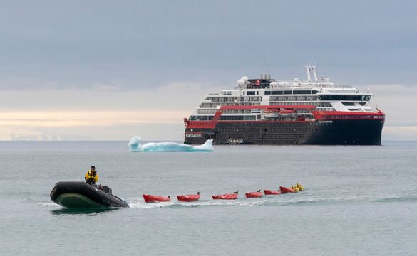 MS Roald Amundsen at Dundas Harbour. 