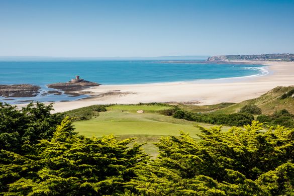 View from The Atlantic across St Ouen's Bay