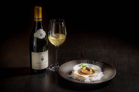Baked Jumbo Scallop, Paris Mushroom Duxelle