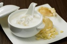 Double-boiled bird's nest with coconut juice