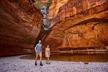 Tourism Australia's 'Holiday Here This Year' Epic Holidays campaign featuring Hamish Blake and Zoe Foster-Blake at Purnululu National Park, WA