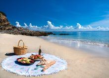 Island beach picnic