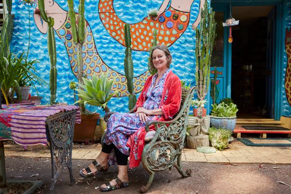 Rosabrook painter Rebecca Cool outside her home studio Rosabrook painter Rebecca Cool outside her home studio
