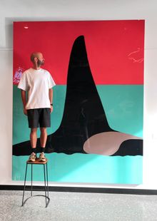 Painter Ian Daniell in his Margaret River studio