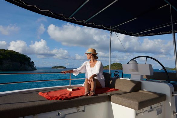 Relax on a crewed catamaran