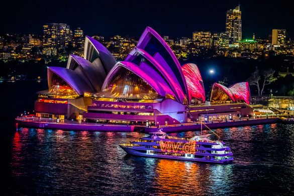 Vivid Sydney aboard Captain Cook Cruises