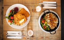 Wiener Schnitzel and Käsespätzle