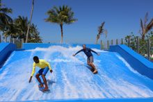 The surf simulator at Cheval Blanc Randheli.
