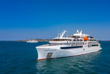 Sister ships Coral Geographer and Coral Adventurer on the Kimberley Coast