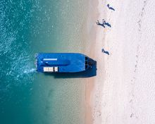 Xplorer tender beach landing - Kimberley Coast. Image Isaac Forman.