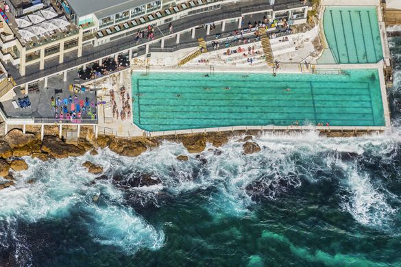Aerial of Bondi Icebergs