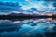 Midnight light on a Jackfish Lake, South Canol 