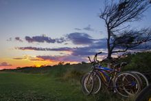 Beautiful sunset on a self-guided trip in the Hamptons, NY