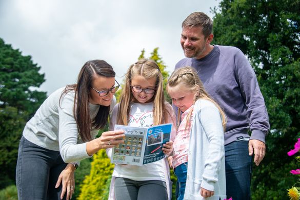 A family enjoying a Treasure Trail A family enjoying a Treasure Trail