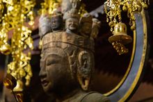 The sacred 1300-year-old Kannon statue 