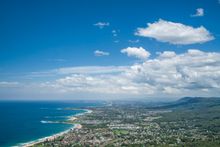 Views from Sublime Point, Austinmer looking south towards the city of Wollongong.