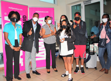 Members of the Singh family from Canada were greeted in Jamaica by government and tourism officials following their arrival on Air Canada flight AC 982 on Sunday, July 4