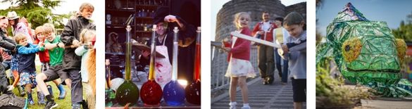 Summer line-up: (from left) Just So Festival, Sick To Death, Knights at Beeston Castle, Love It Longer at Chester Zoo