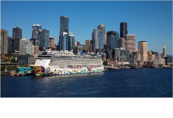 Norwegian Cruise Line returns to cruising from the U.S. with newest innovative ship Norwegian Encore sailing Alaska voyages from Seattle beginning Aug. 7, 2021.