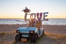 Colonial Beach Virginia LOVE sign