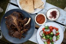Sumac lamb chops with a radish and tomato salad Sumac lamb chops with a radish and tomato salad