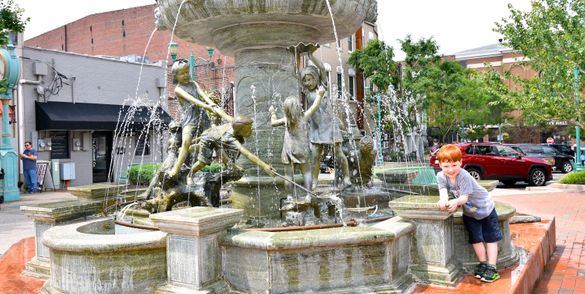There's nothing like a fountain to capture a child's imagination.