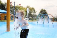 The Heritage Park all-Inclusive Splash Pad and Playground is a perfect summer spot for cooling down.