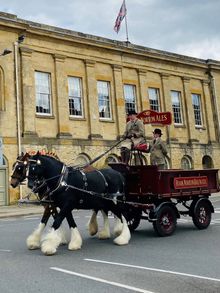Hook Norton brewery Shire horses and carriage