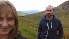 Jane and Neil creating a trail in Cumbria