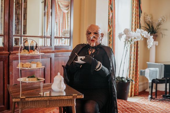 The Grand High Witch taking Afternoon Tea at The Headland The Grand High Witch taking Afternoon Tea at The Headland
