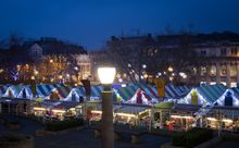 Christmas in Norwich overlooking Norwich Market