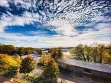 Scenes from Clarksville's Upland Trail showcase the Cumberland River along with the city's historic architecture.