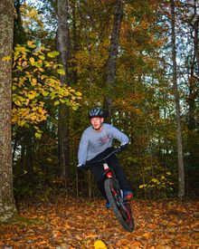 The North Ford St. Mountain Bike Trail is tucked away in a residential area, but surprisingly picturesque.