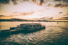 River Exe - floating cafe River Exe - floating cafe